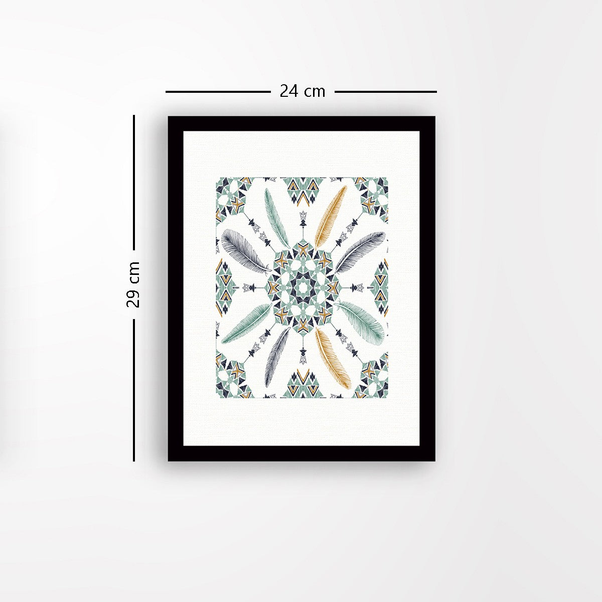 Quadro Decorativo MDF Emoldurado - Arte Multicolor 24x29cm com Moldura de Madeira 2cm