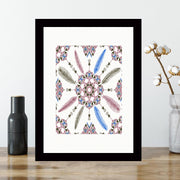 Quadro Decorativo MDF Emoldurado - Arte Multicolor 24x29cm com Moldura de Madeira 2cm