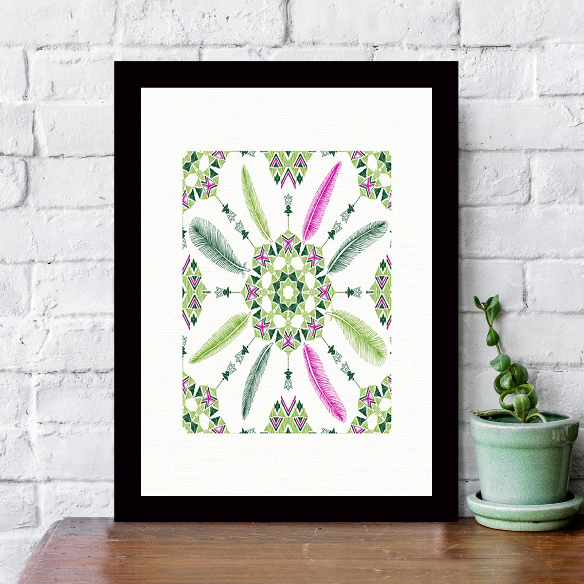 Quadro Decorativo MDF Emoldurado - Arte Multicolor 24x29cm com Moldura de Madeira 2cm