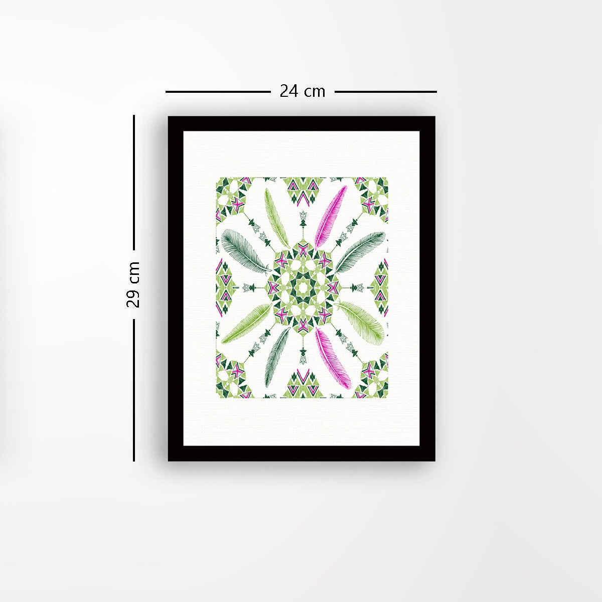 Quadro Decorativo MDF Emoldurado - Arte Multicolor 24x29cm com Moldura de Madeira 2cm