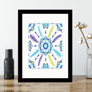 Quadro Decorativo MDF Emoldurado - Arte Multicolor 24x29cm com Moldura de Madeira 2cm