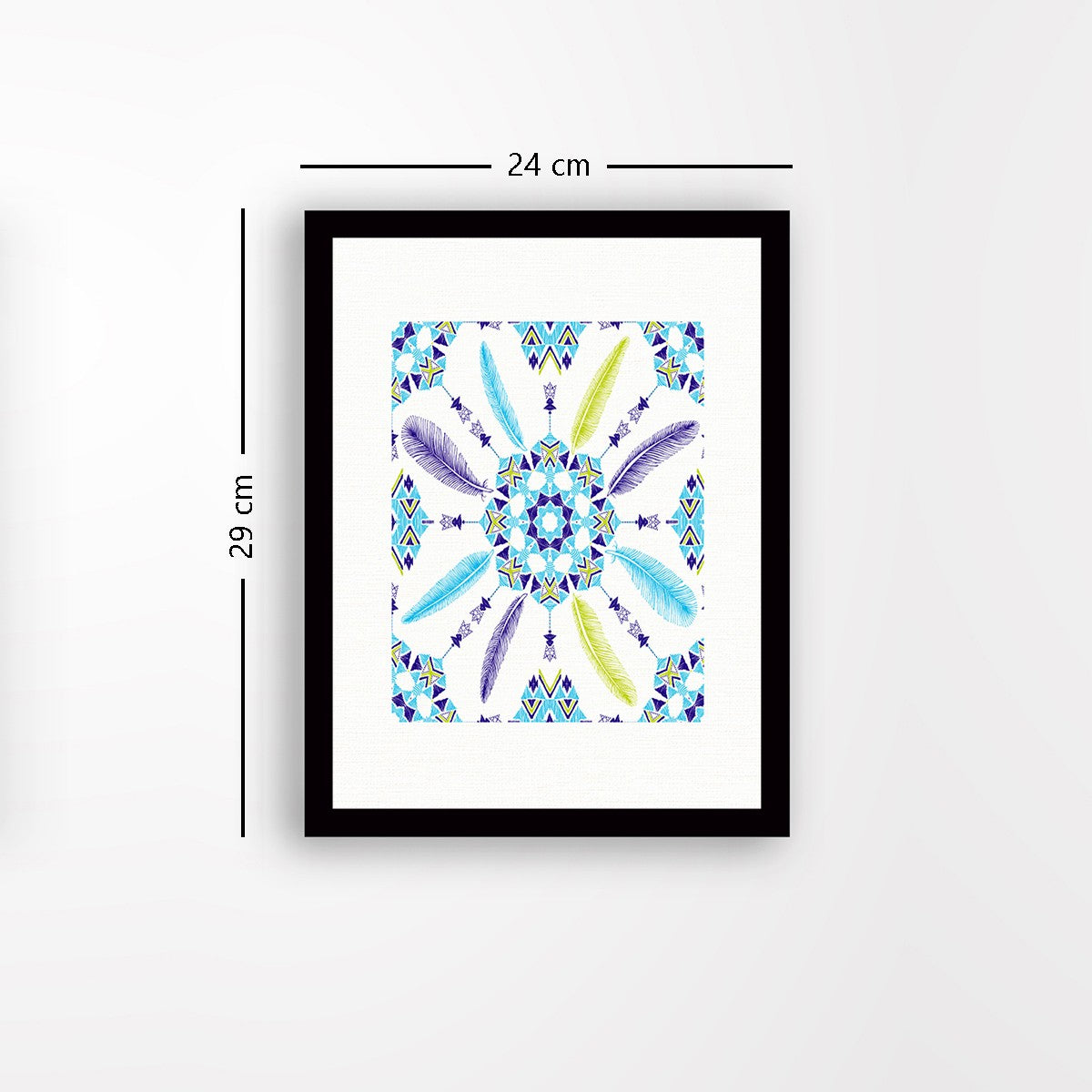 Quadro Decorativo MDF Emoldurado - Arte Multicolor 24x29cm com Moldura de Madeira 2cm