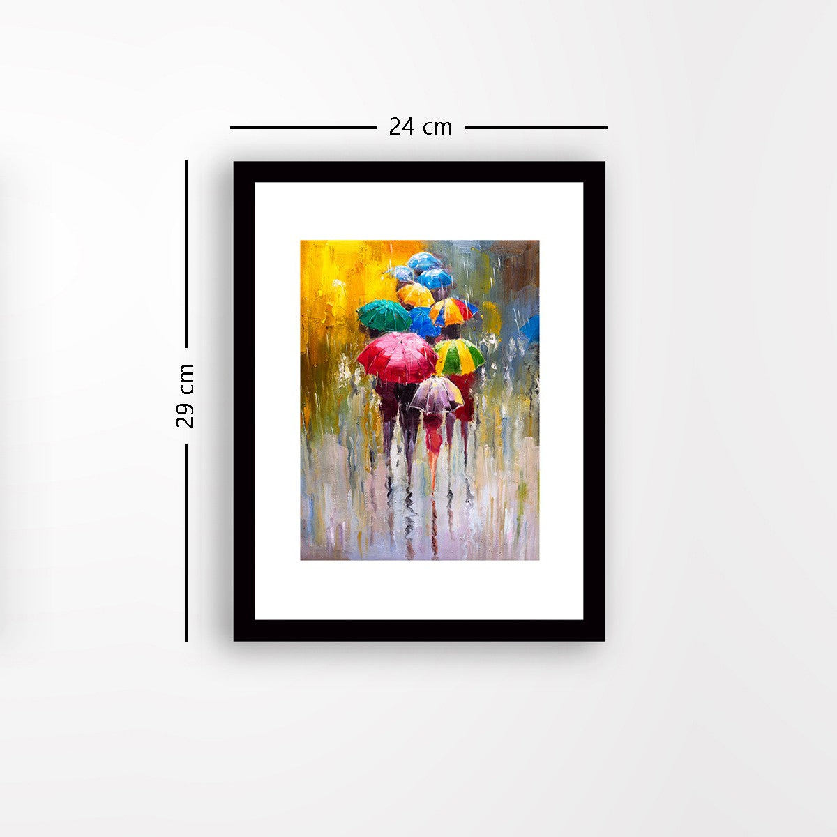 Quadro Decorativo MDF Emoldurado - Arte Multicolor 24x29cm com Moldura de Madeira 2cm