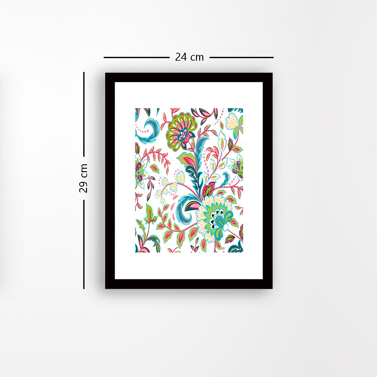 Quadro Decorativo MDF Emoldurado - Arte Multicolor 24x29cm com Moldura de Madeira 2cm