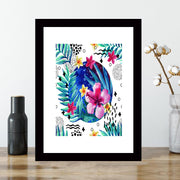 Quadro Decorativo MDF Emoldurado - Arte Multicolor 24x29cm com Moldura de Madeira 2cm