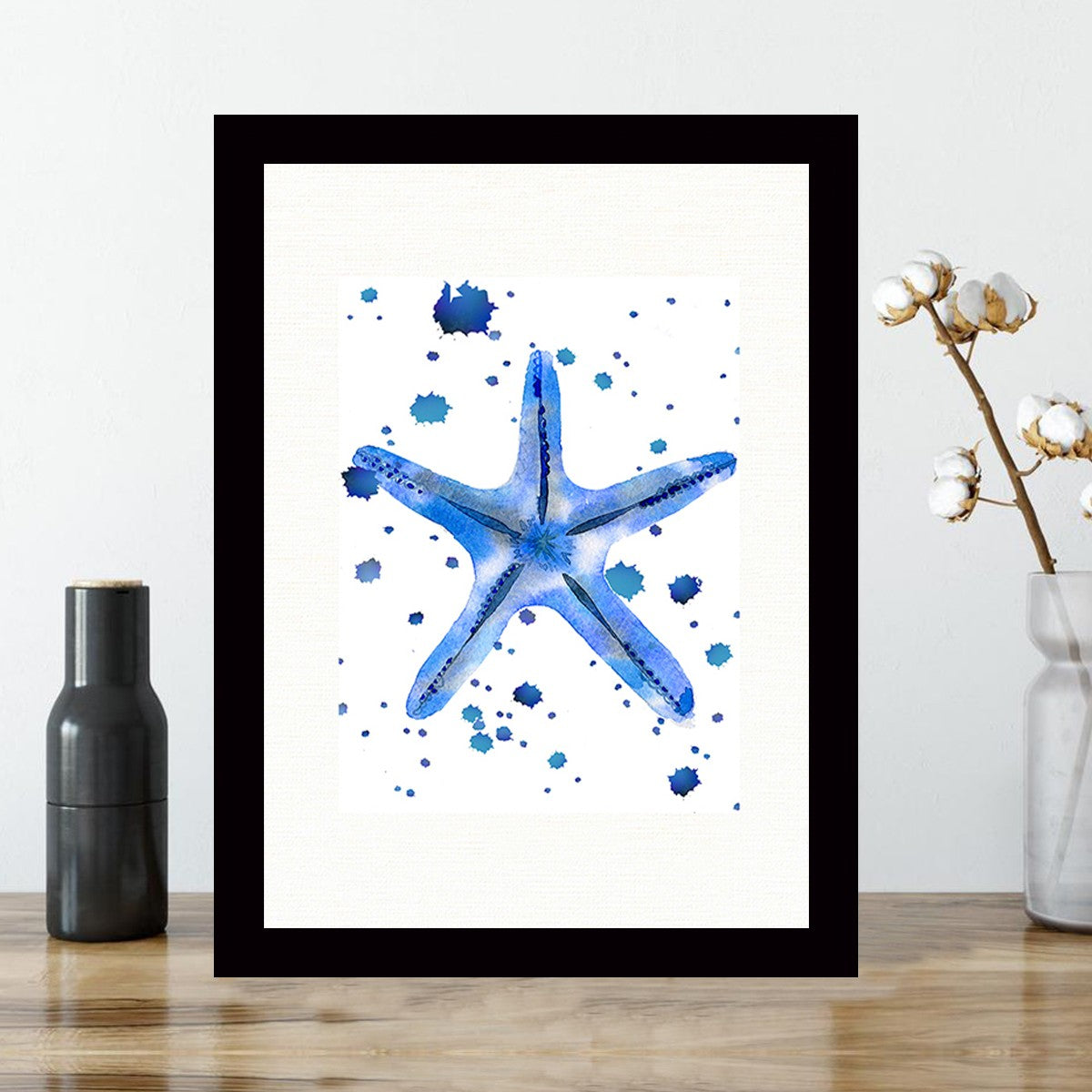 Quadro Decorativo MDF Emoldurado - Arte Multicolor 24x29cm com Moldura de Madeira 2cm