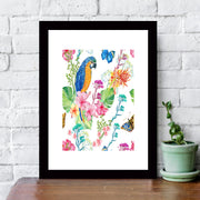 Quadro Decorativo MDF Emoldurado - Arte Multicolor 24x29cm com Moldura de Madeira 2cm