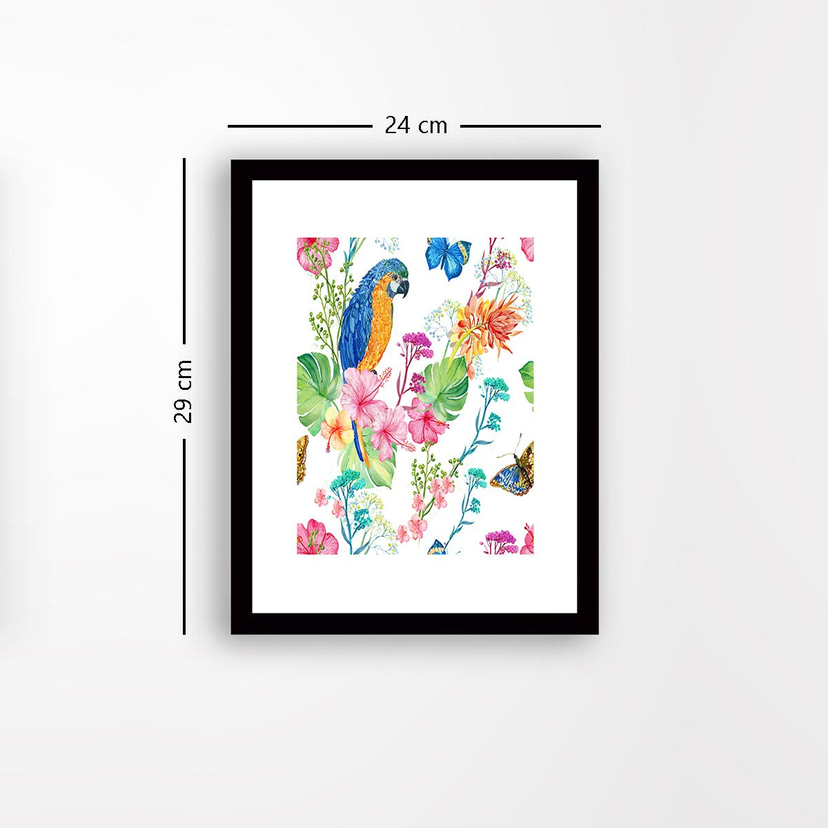 Quadro Decorativo MDF Emoldurado - Arte Multicolor 24x29cm com Moldura de Madeira 2cm