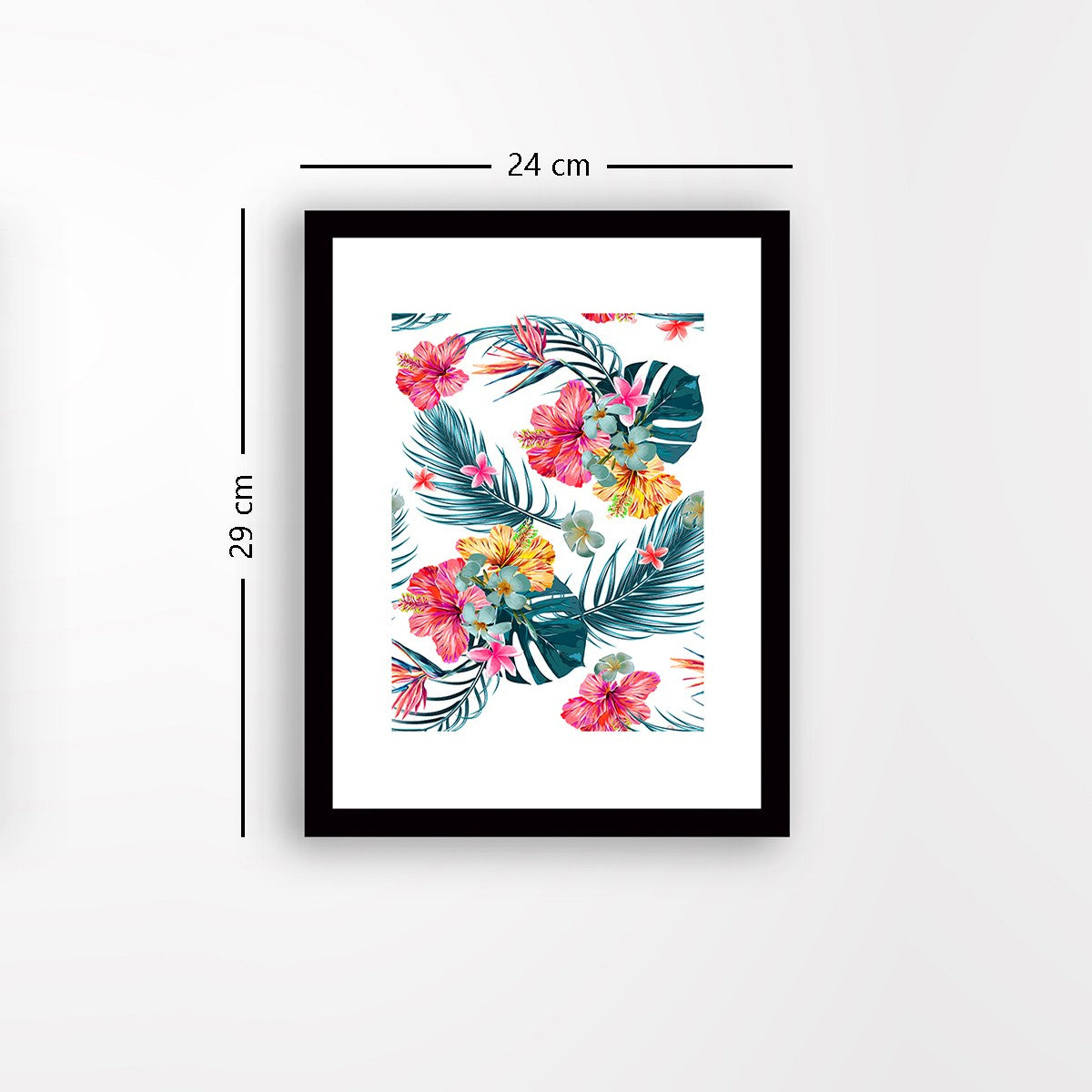 Quadro Decorativo MDF Emoldurado - Arte Multicolor 24x29cm com Moldura de Madeira 2cm