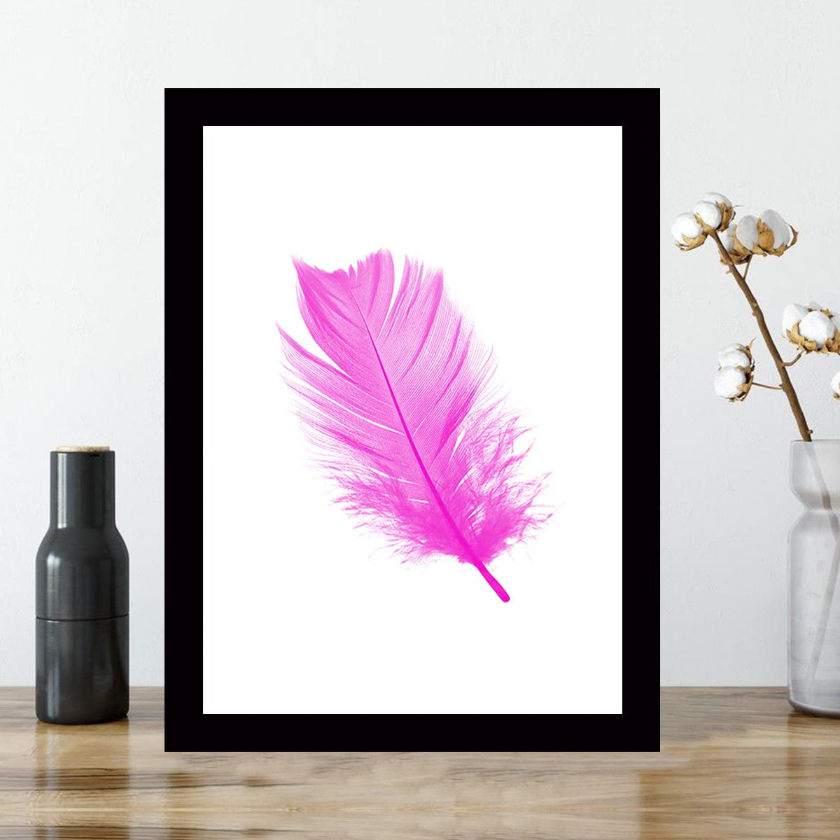 Quadro Decorativo MDF Emoldurado - Arte Multicolor 24x29cm com Moldura de Madeira 2cm