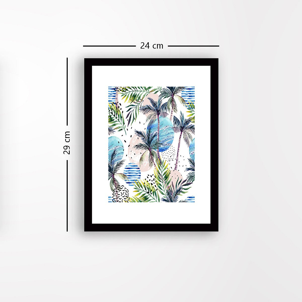 Quadro Decorativo MDF Emoldurado - Arte Multicolor 24x29cm com Moldura de Madeira 2cm