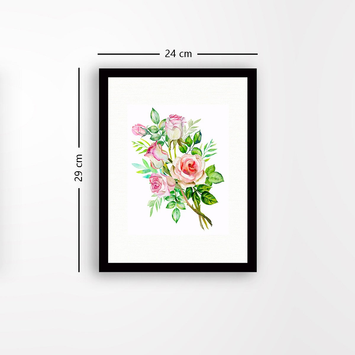 Quadro Decorativo MDF Emoldurado - Arte Multicolor 24x29cm com Moldura de Madeira 2cm