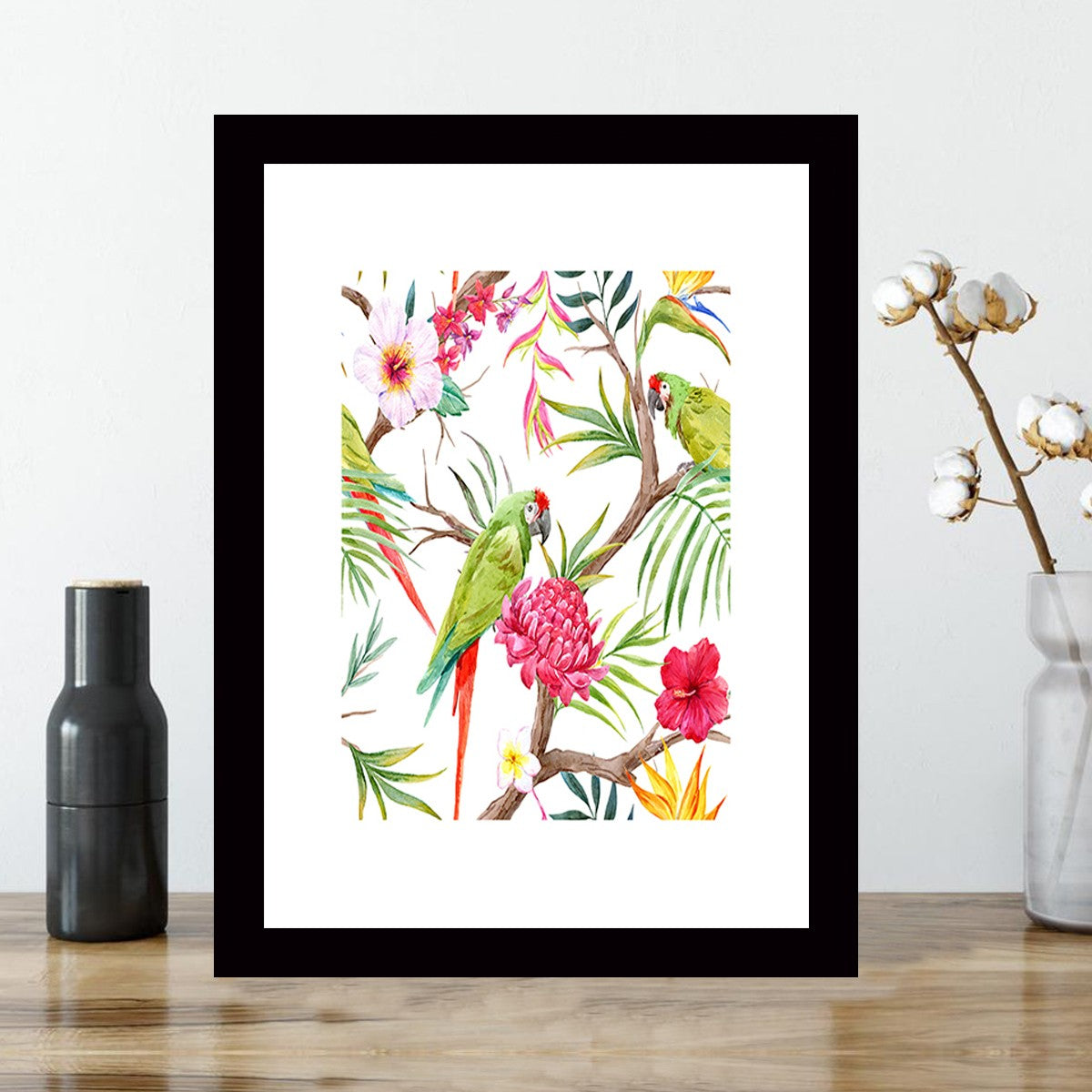 Quadro Decorativo MDF Emoldurado - Arte Multicolor 24x29cm com Moldura de Madeira 2cm