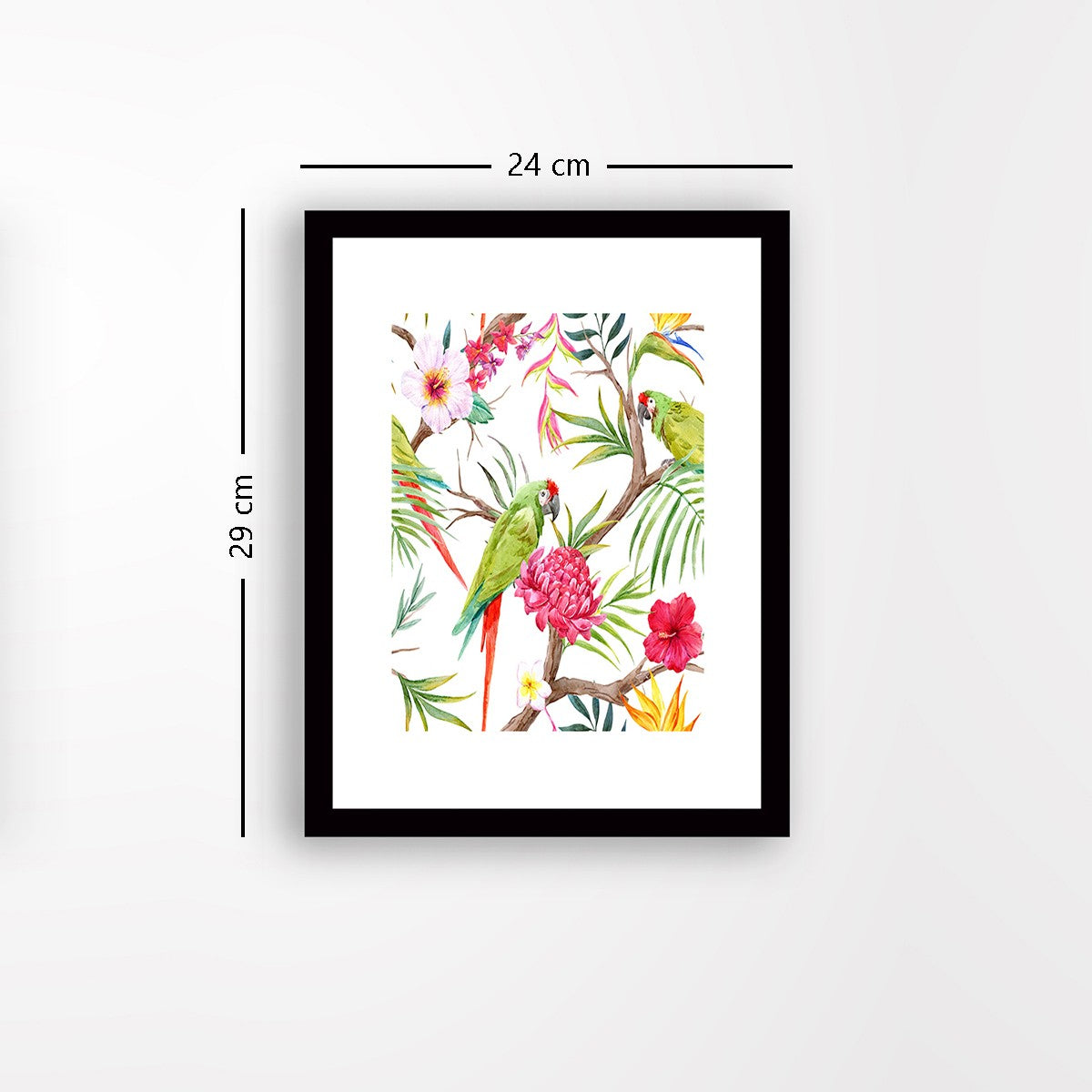 Quadro Decorativo MDF Emoldurado - Arte Multicolor 24x29cm com Moldura de Madeira 2cm