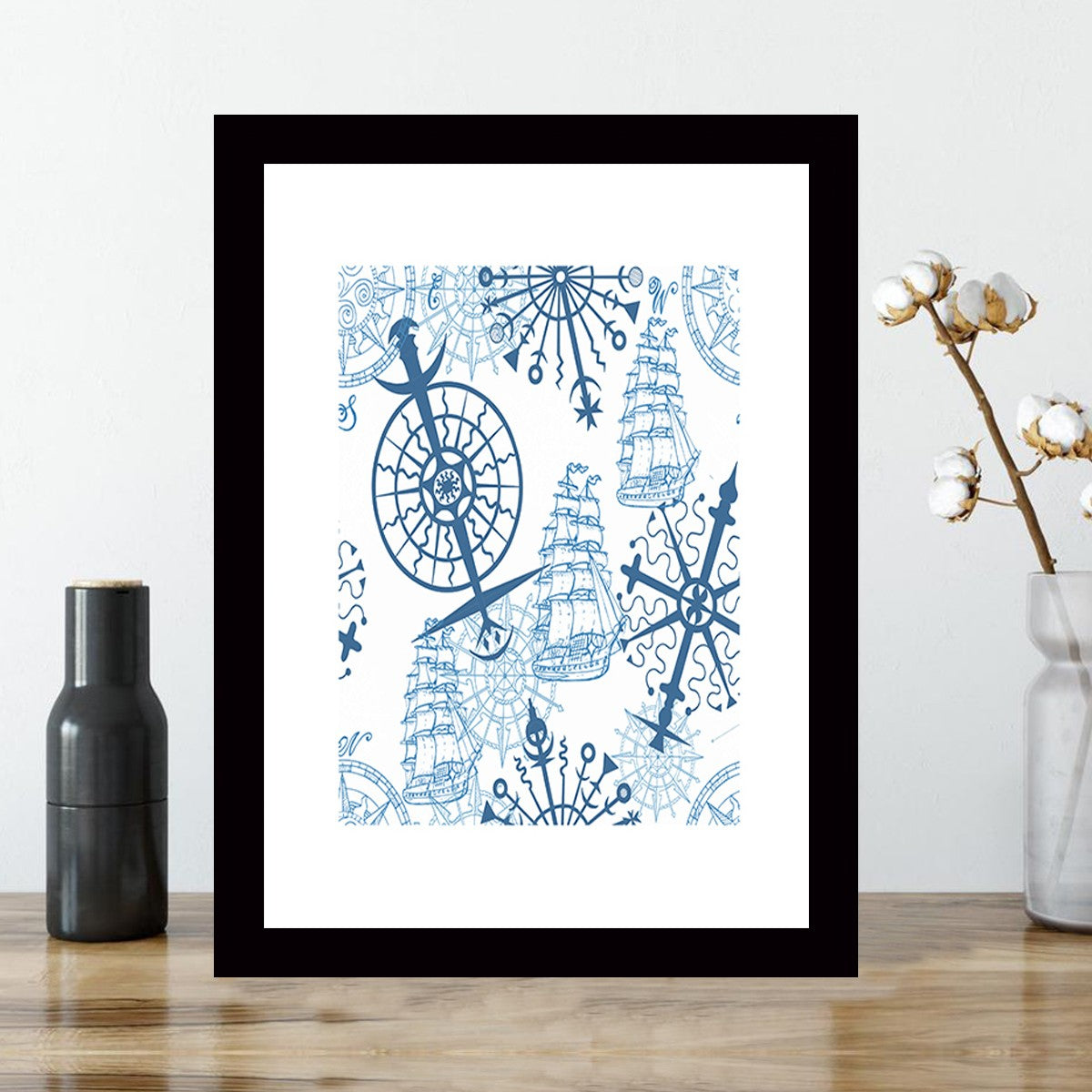 Quadro Decorativo MDF Emoldurado - Arte Multicolor 24x29cm com Moldura de Madeira 2cm