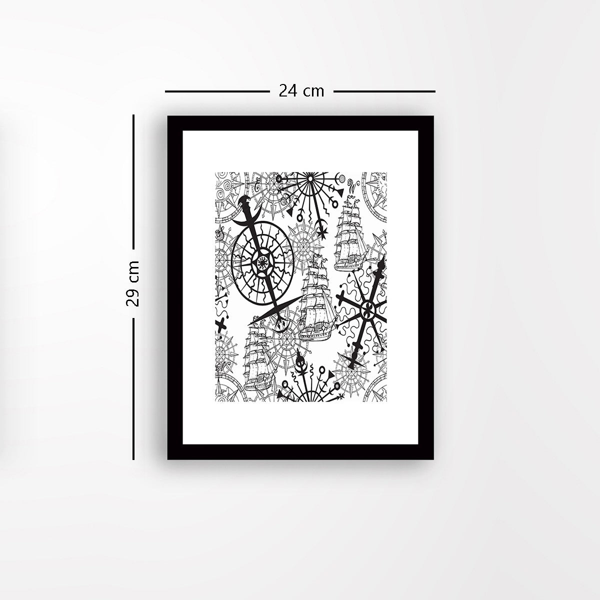 Quadro Decorativo MDF Emoldurado - Arte Multicolor 24x29cm com Moldura de Madeira 2cm