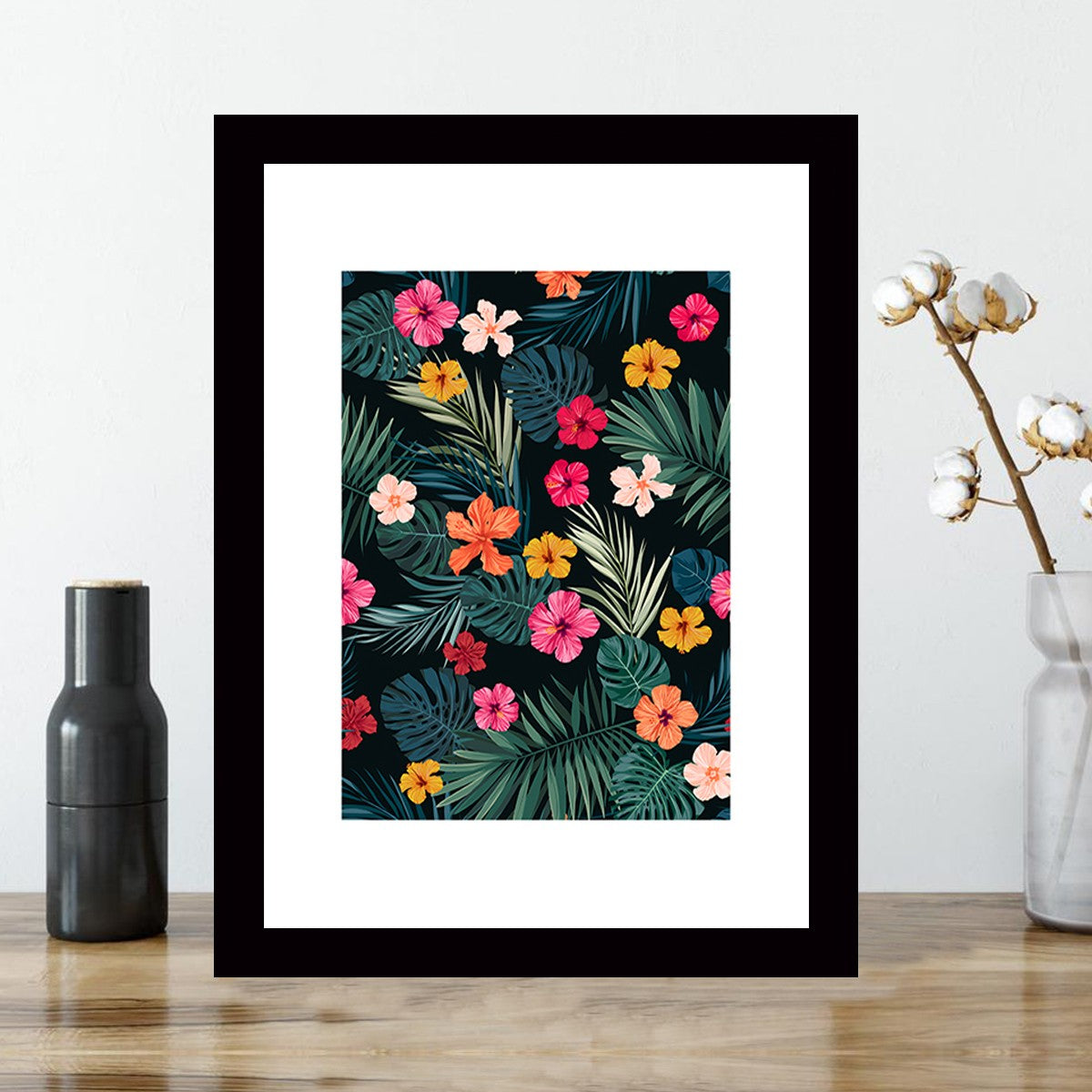 Quadro Decorativo MDF Emoldurado - Arte Multicolor 24x29cm com Moldura de Madeira 2cm