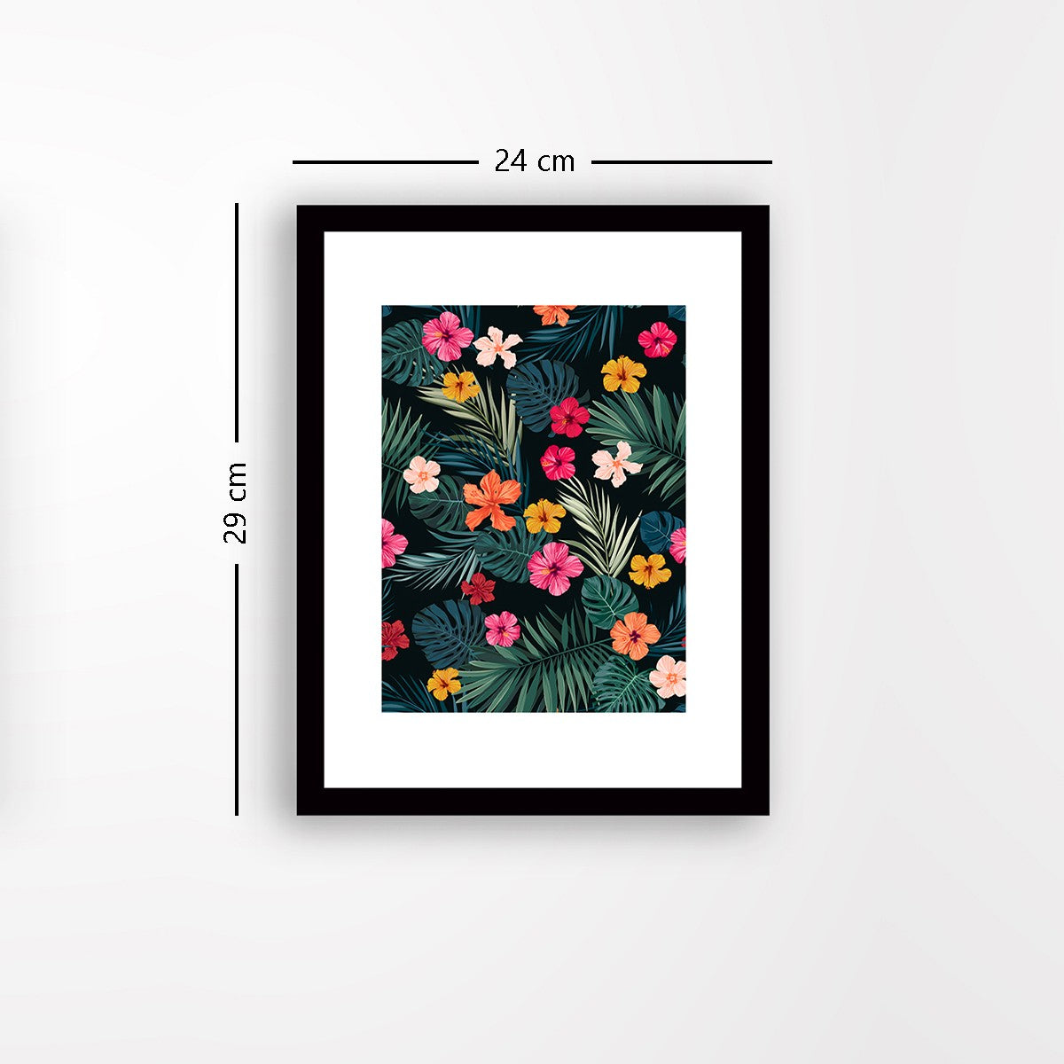 Quadro Decorativo MDF Emoldurado - Arte Multicolor 24x29cm com Moldura de Madeira 2cm