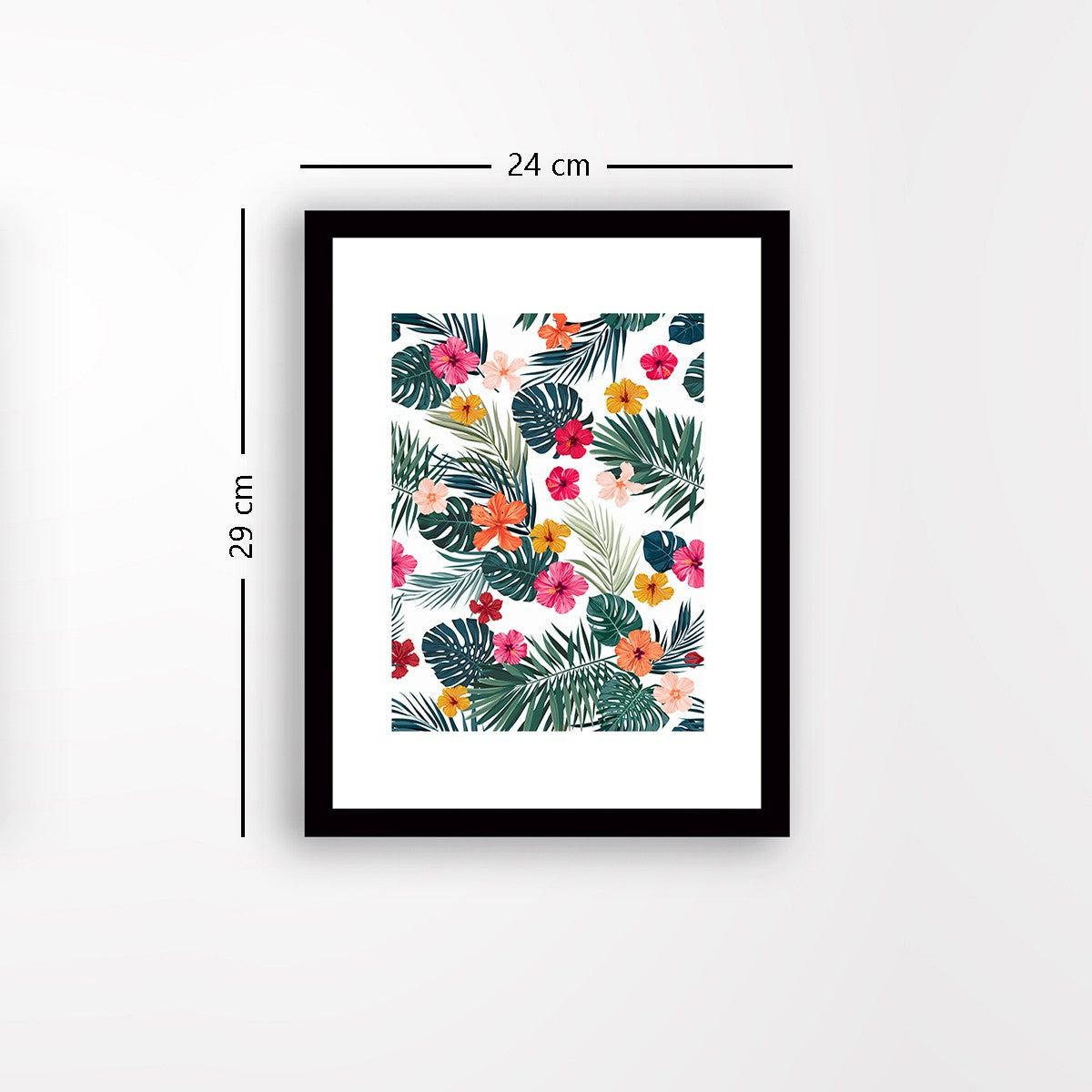 Quadro Decorativo MDF Emoldurado - Arte Multicolor 24x29cm com Moldura de Madeira 2cm