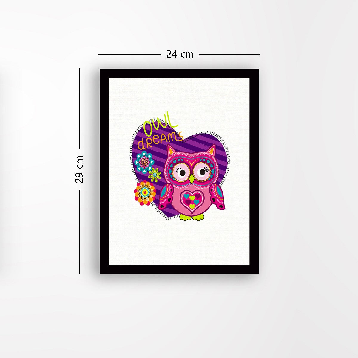 Quadro Decorativo MDF Emoldurado - Arte Multicolor 24x29cm com Moldura de Madeira 2cm