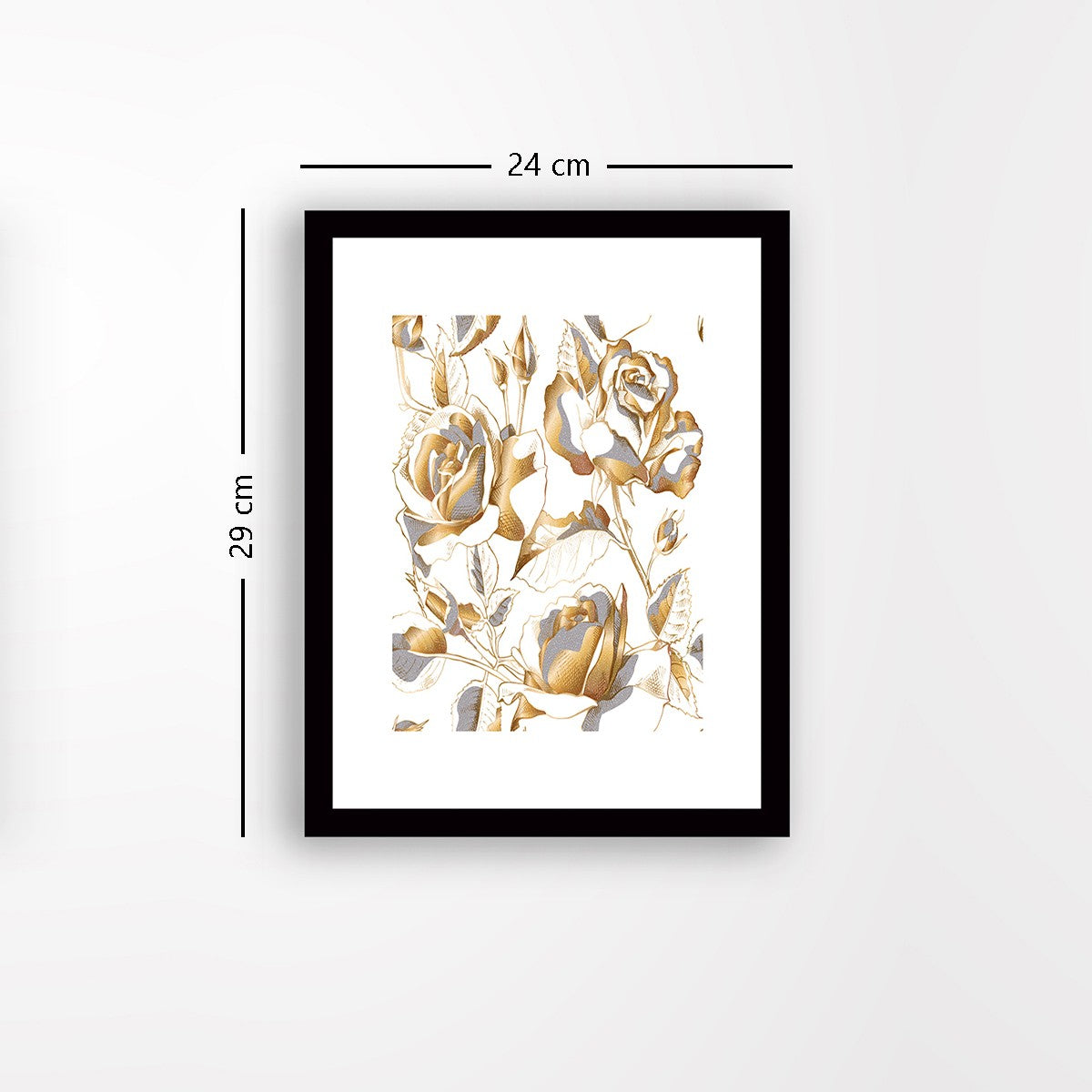 Quadro Decorativo MDF Emoldurado - Arte Multicolor 24x29cm com Moldura de Madeira 2cm