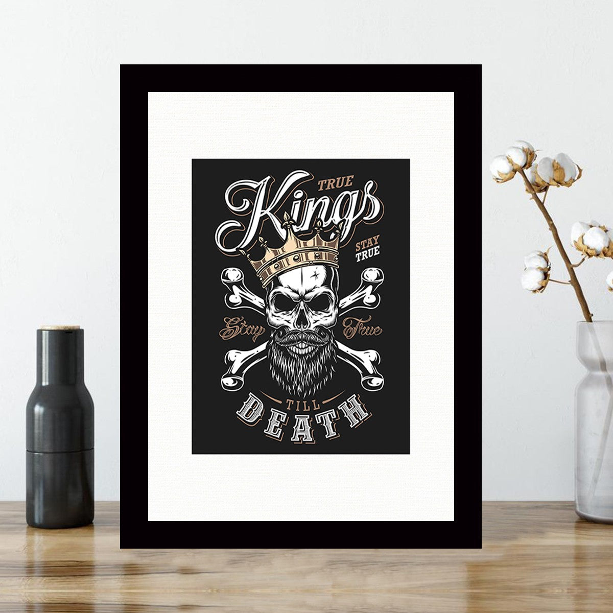 Quadro Decorativo MDF Emoldurado - Arte Multicolor 24x29cm com Moldura de Madeira 2cm