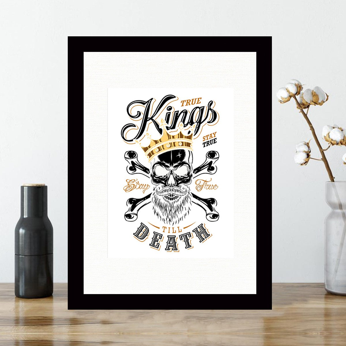 Quadro Decorativo MDF Emoldurado - Arte Multicolor 24x29cm com Moldura de Madeira 2cm