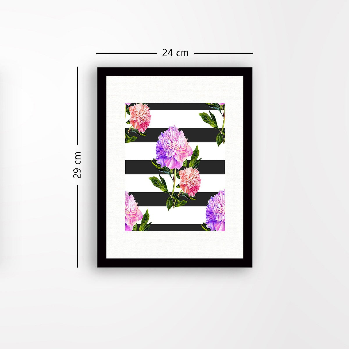 Quadro Decorativo MDF Emoldurado - Arte Multicolor 24x29cm com Moldura de Madeira 2cm