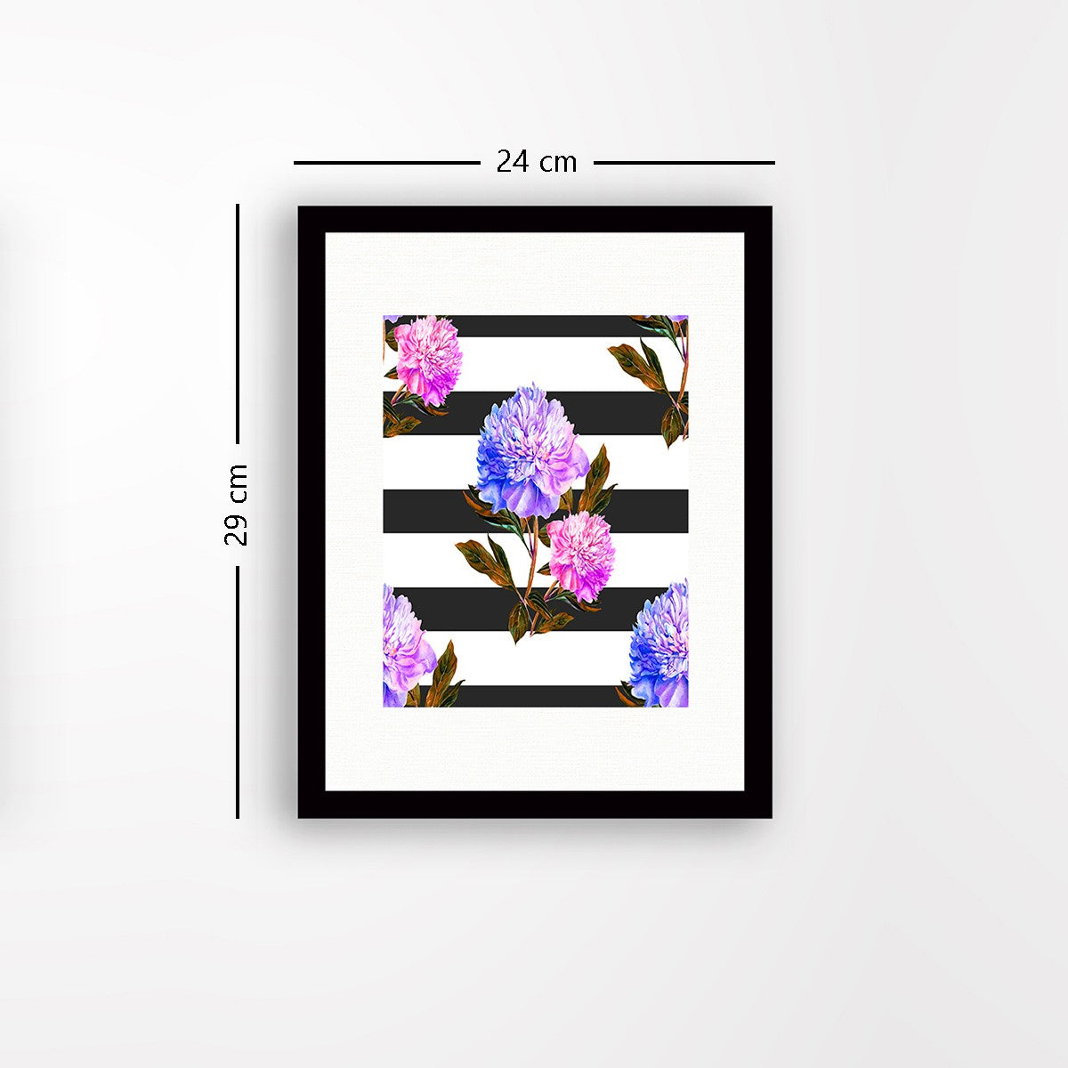 Quadro Decorativo MDF Emoldurado - Arte Multicolor 24x29cm com Moldura de Madeira 2cm