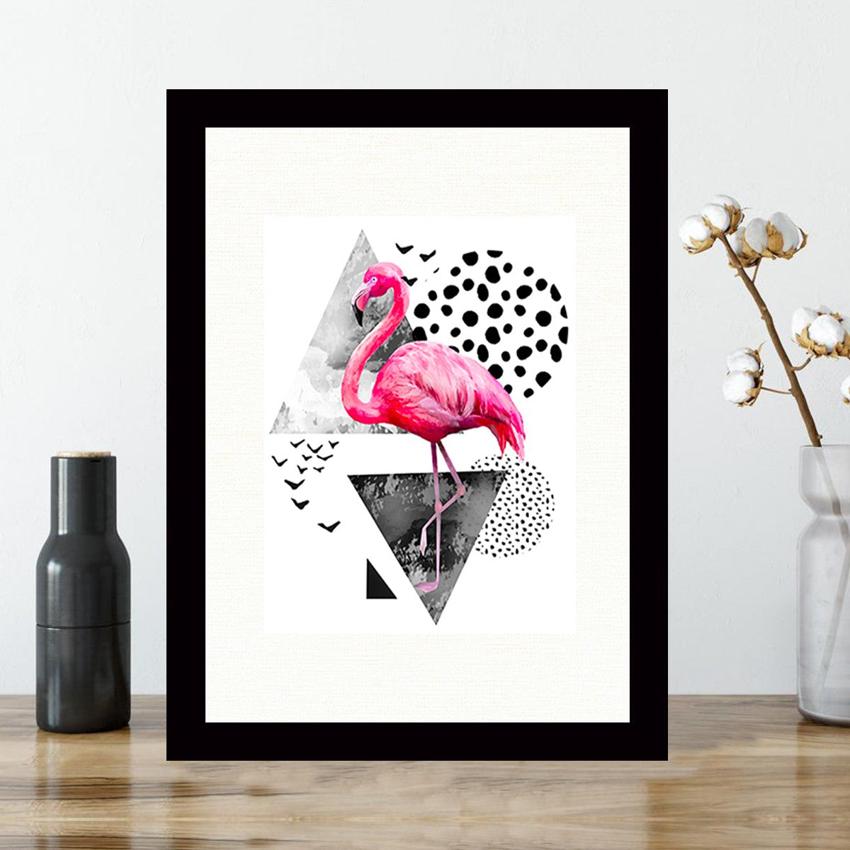 Quadro Decorativo MDF Emoldurado - Arte Multicolor 24x29cm com Moldura de Madeira 2cm