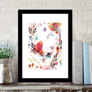 Quadro Decorativo MDF Emoldurado - Arte Multicolor 24x29cm com Moldura de Madeira 2cm