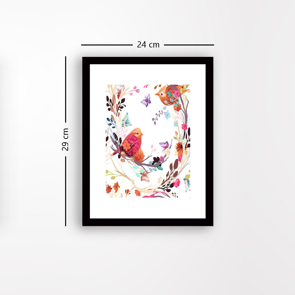 Quadro Decorativo MDF Emoldurado - Arte Multicolor 24x29cm com Moldura de Madeira 2cm