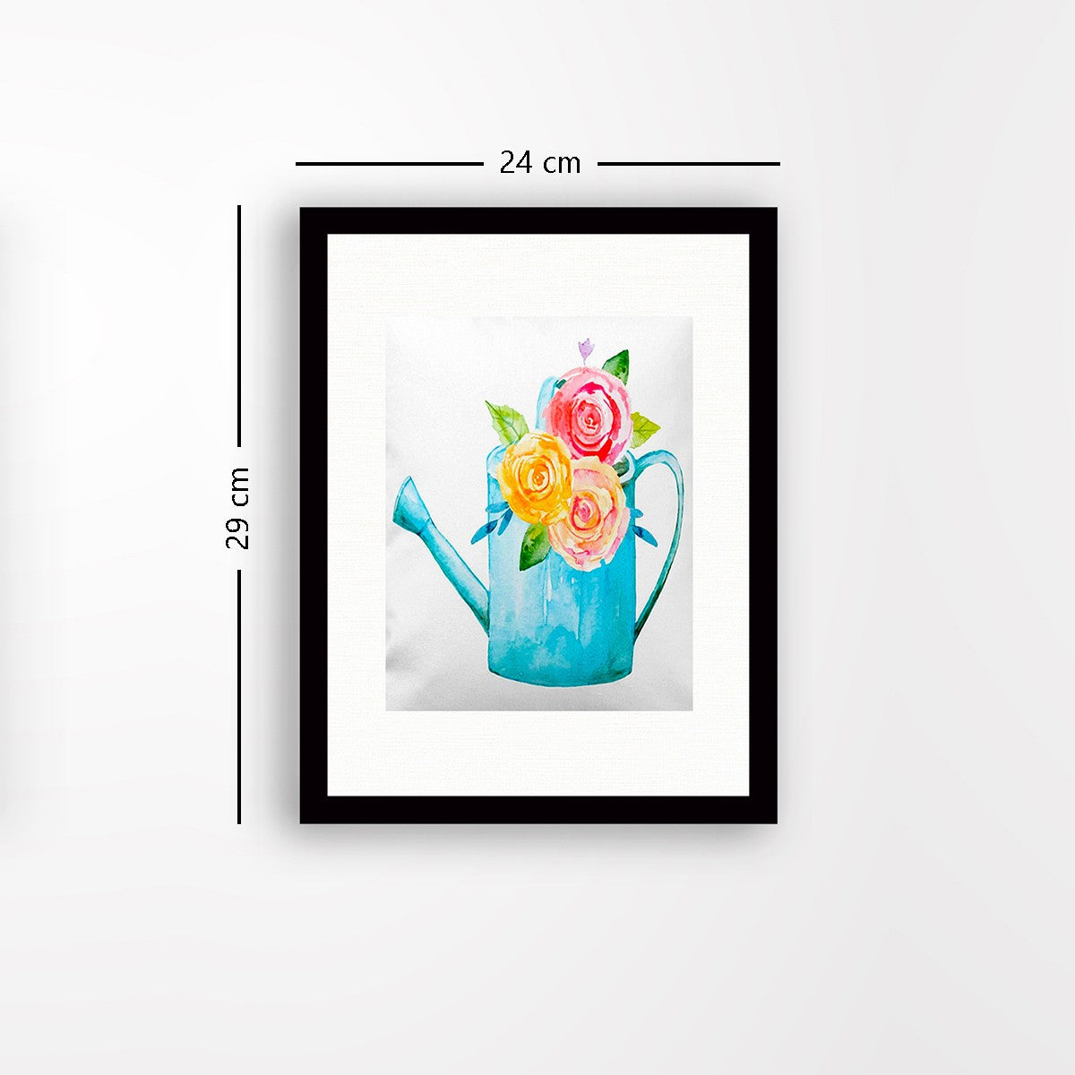 Quadro Decorativo MDF Emoldurado - Arte Multicolor 24x29cm com Moldura de Madeira 2cm