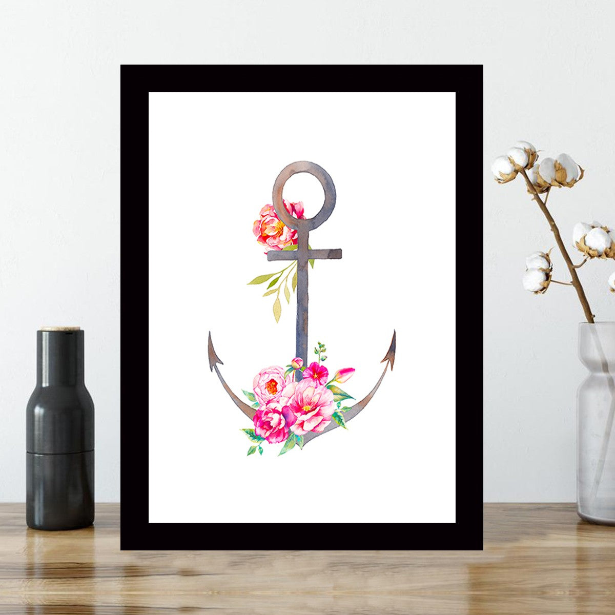 Quadro Decorativo MDF Emoldurado - Arte Multicolor 24x29cm com Moldura de Madeira 2cm