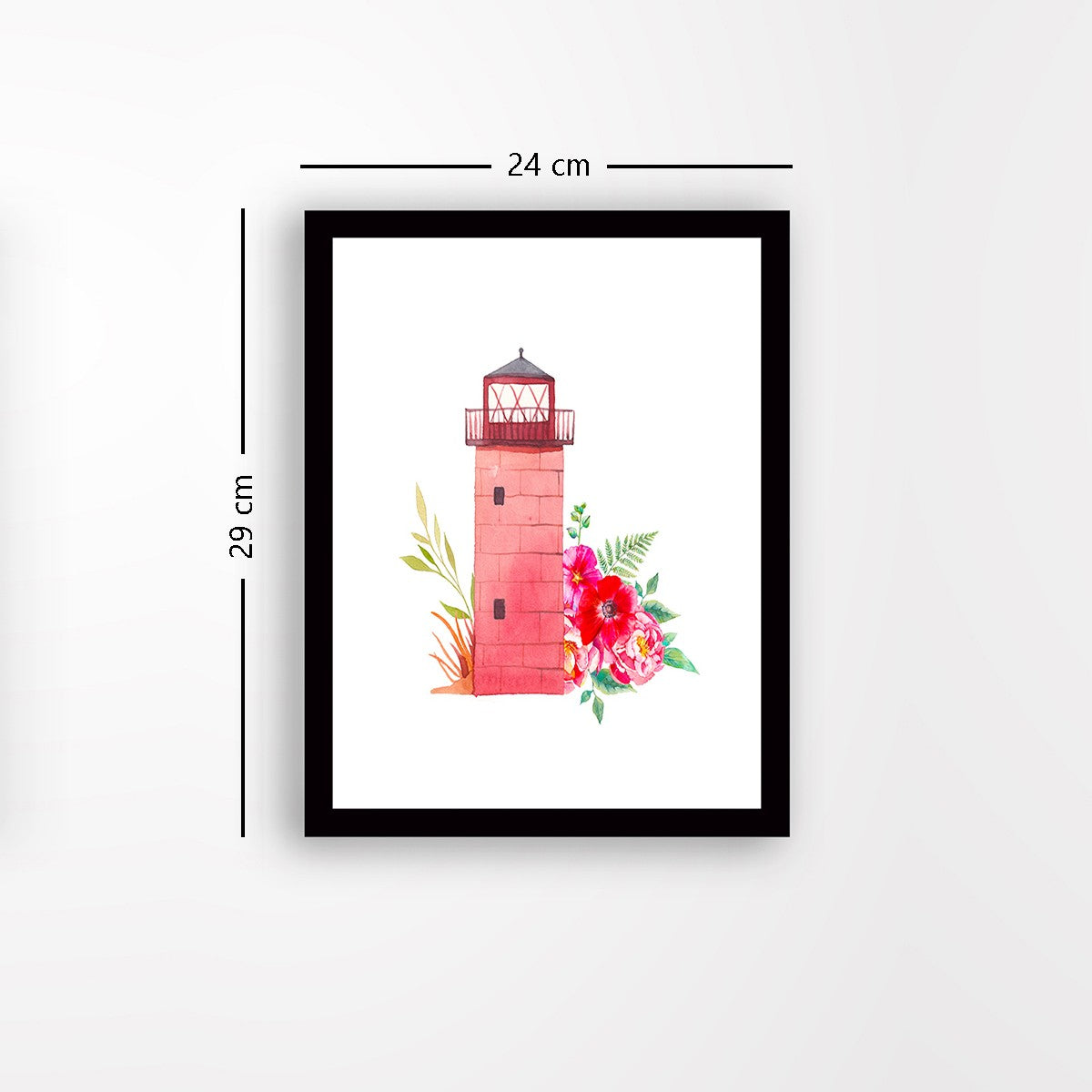 Quadro Decorativo MDF Emoldurado - Arte Multicolor 24x29cm com Moldura de Madeira 2cm