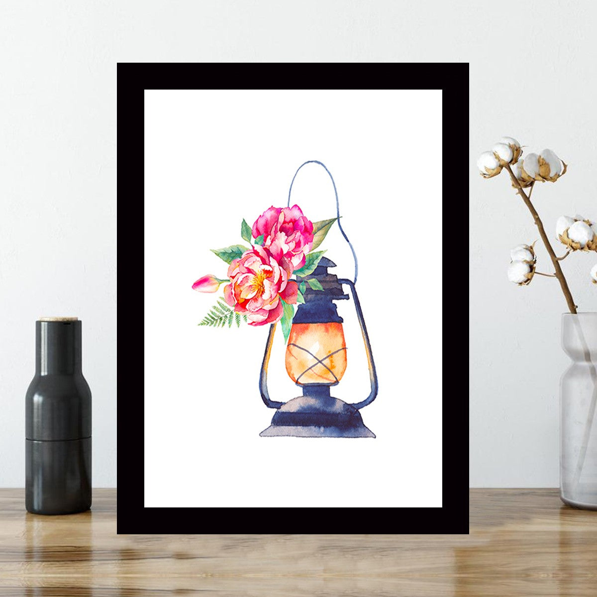 Quadro Decorativo MDF Emoldurado - Arte Multicolor 24x29cm com Moldura de Madeira 2cm