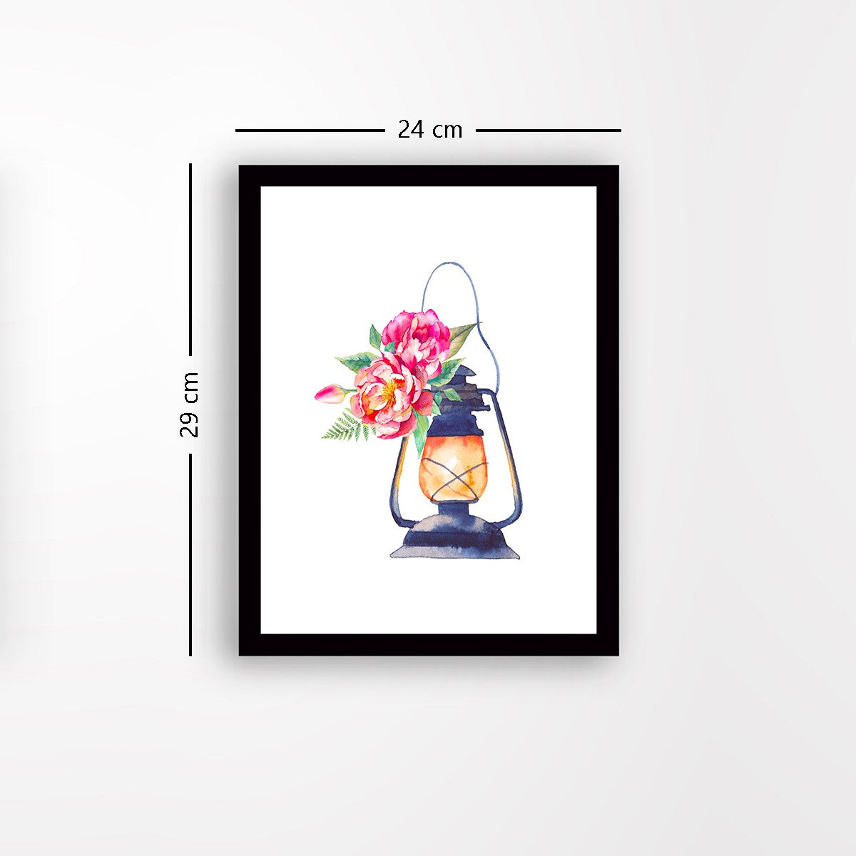 Quadro Decorativo MDF Emoldurado - Arte Multicolor 24x29cm com Moldura de Madeira 2cm