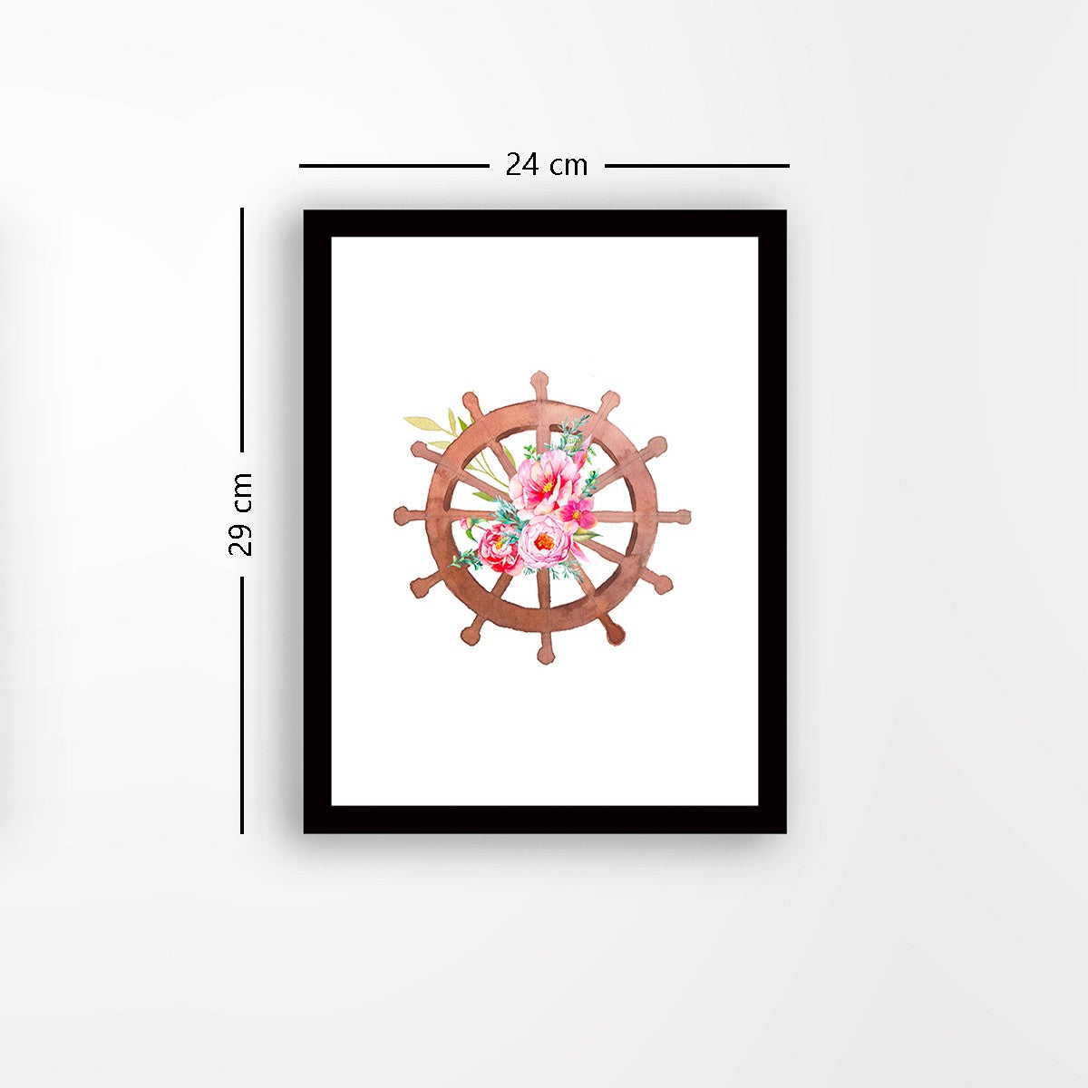 Quadro Decorativo MDF Emoldurado - Arte Multicolor 24x29cm com Moldura de Madeira 2cm