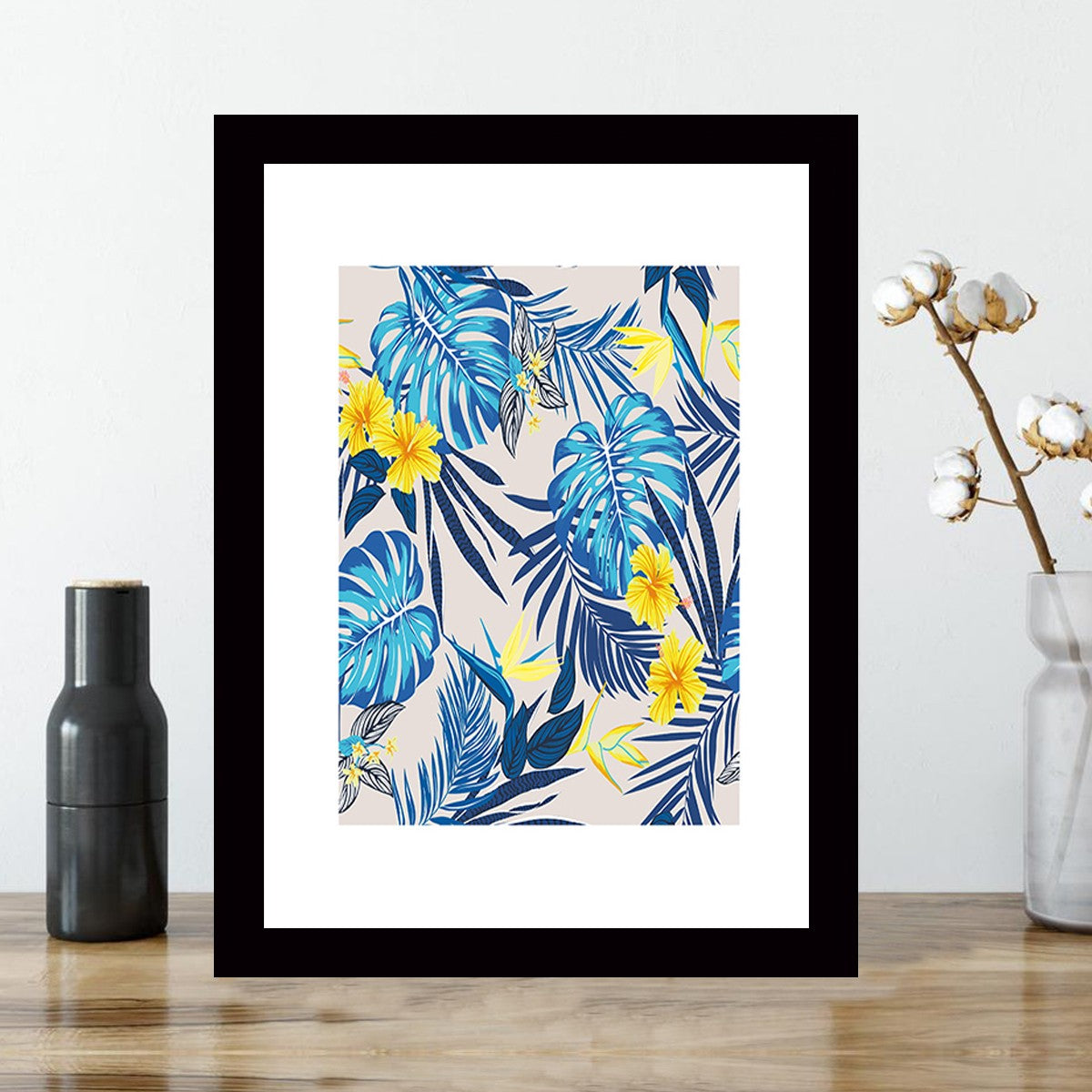 Quadro Decorativo MDF Emoldurado - Arte Multicolor 24x29cm com Moldura de Madeira 2cm