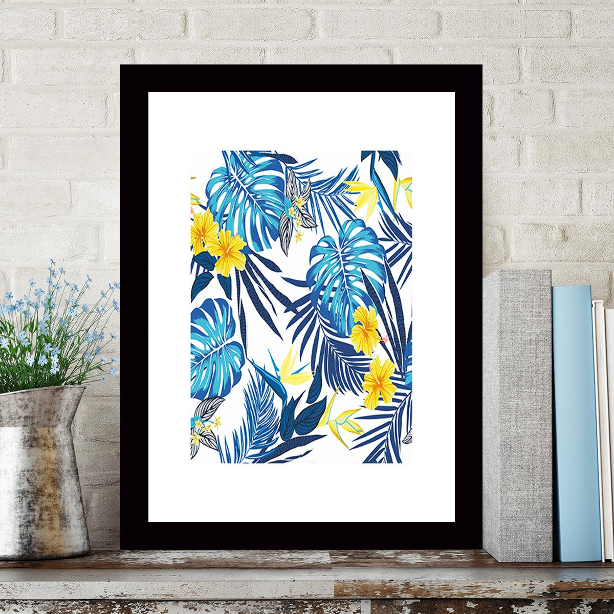 Quadro Decorativo MDF Emoldurado - Arte Multicolor 24x29cm com Moldura de Madeira 2cm