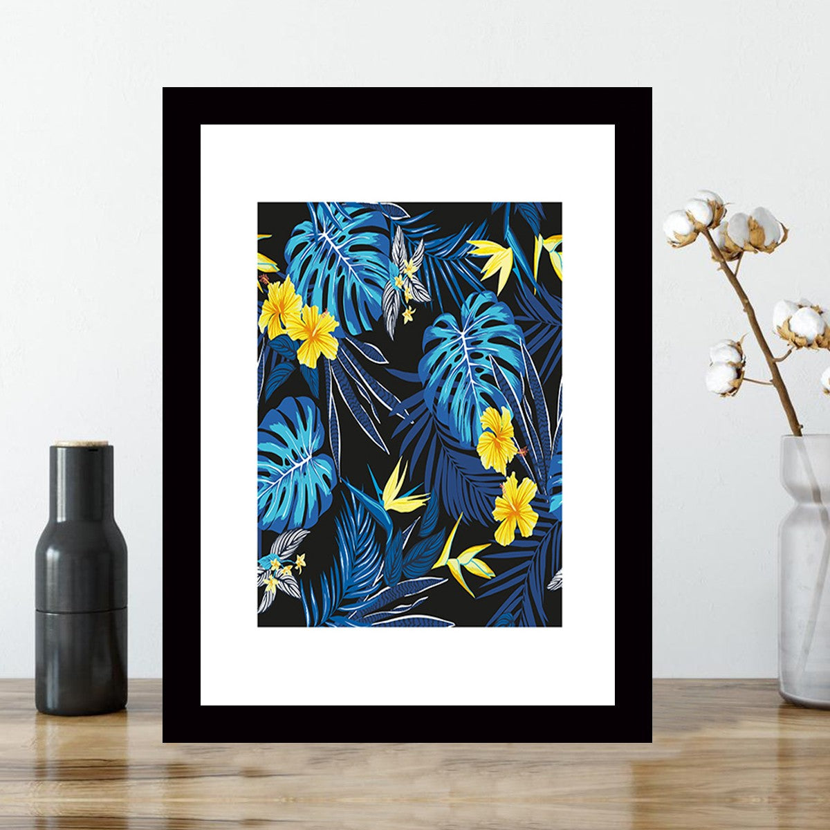 Quadro Decorativo MDF Emoldurado - Arte Multicolor 24x29cm com Moldura de Madeira 2cm