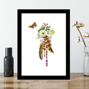 Quadro Decorativo MDF Emoldurado - Arte Multicolor 24x29cm com Moldura de Madeira 2cm