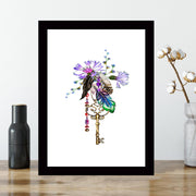 Quadro Decorativo MDF Emoldurado - Arte Multicolor 24x29cm com Moldura de Madeira 2cm