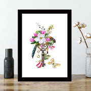 Quadro Decorativo MDF Emoldurado - Arte Multicolor 24x29cm com Moldura de Madeira 2cm