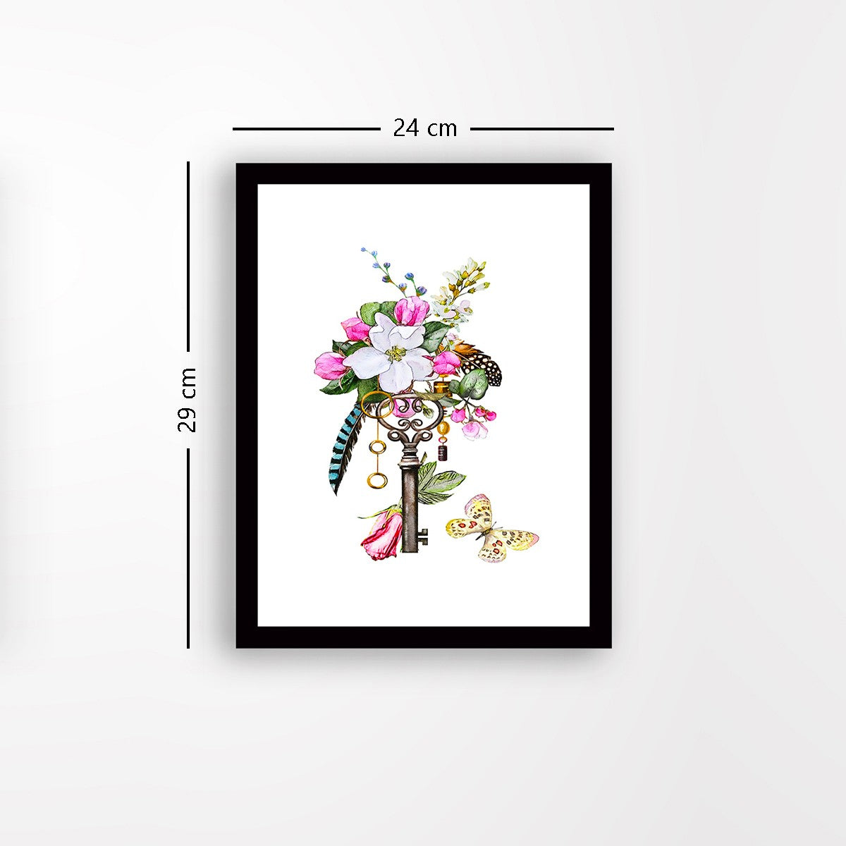 Quadro Decorativo MDF Emoldurado - Arte Multicolor 24x29cm com Moldura de Madeira 2cm