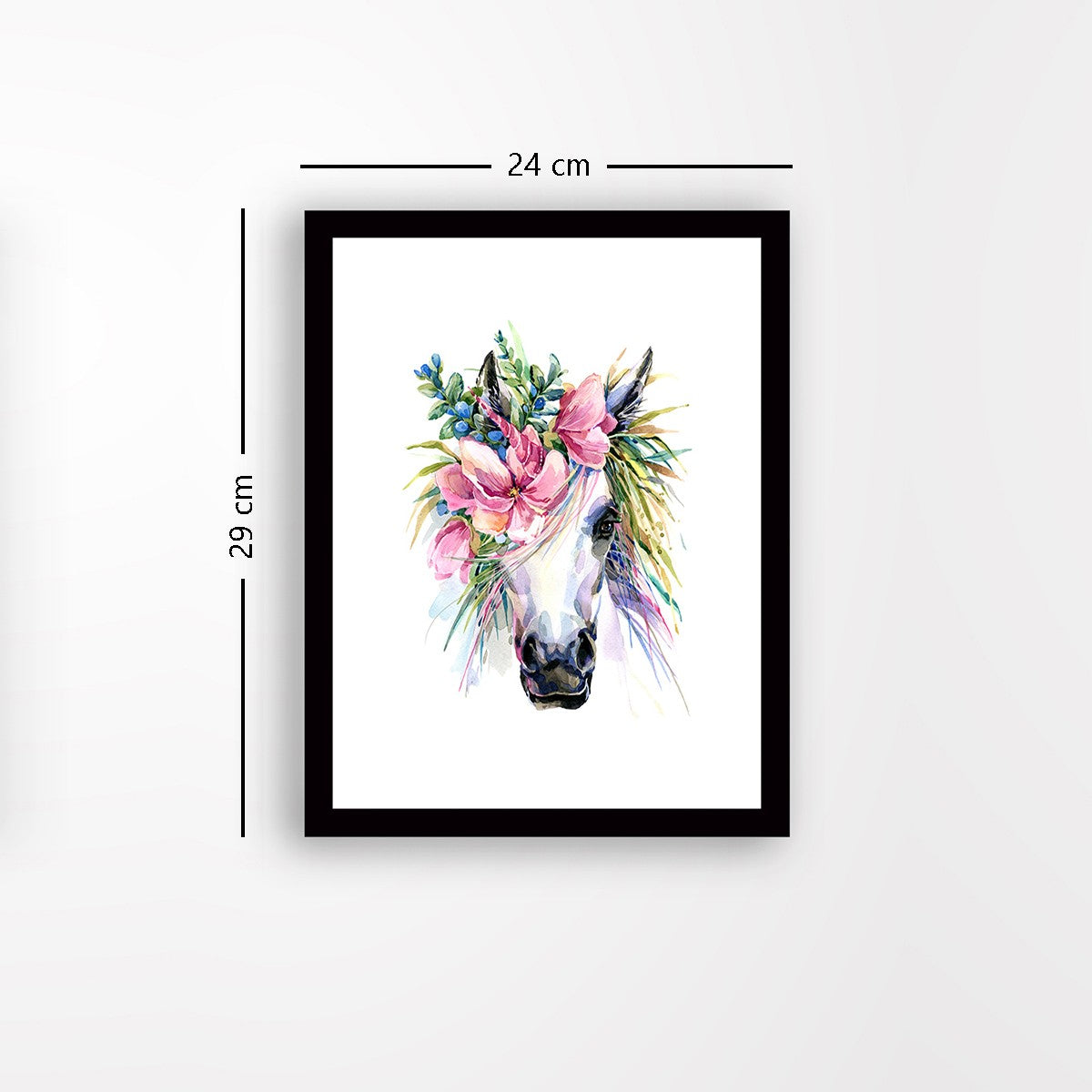 Quadro Decorativo MDF Emoldurado - Arte Multicolor 24x29cm com Moldura de Madeira 2cm