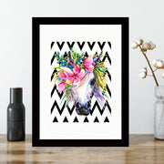 Quadro Decorativo MDF Emoldurado - Arte Multicolor 24x29cm com Moldura de Madeira 2cm