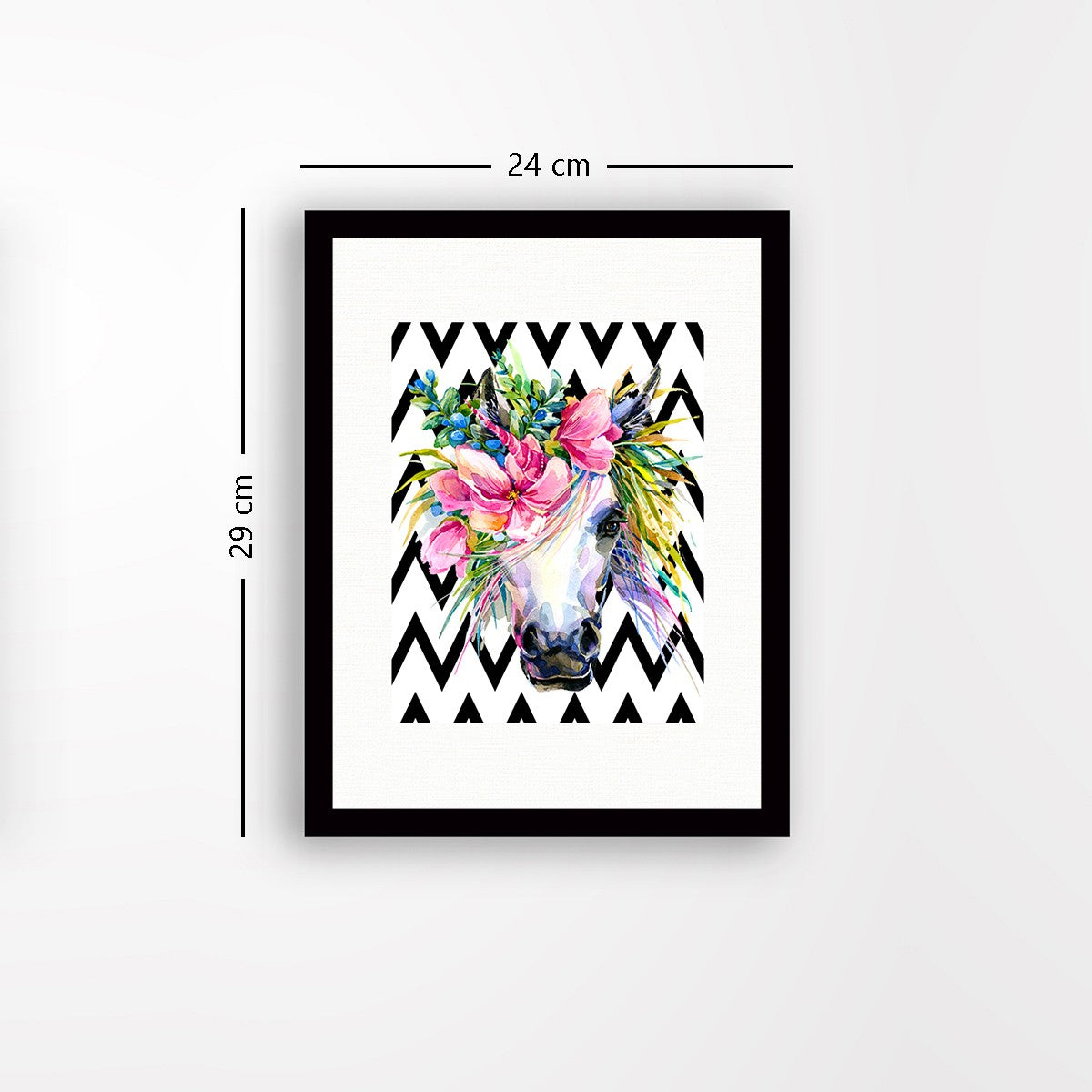 Quadro Decorativo MDF Emoldurado - Arte Multicolor 24x29cm com Moldura de Madeira 2cm