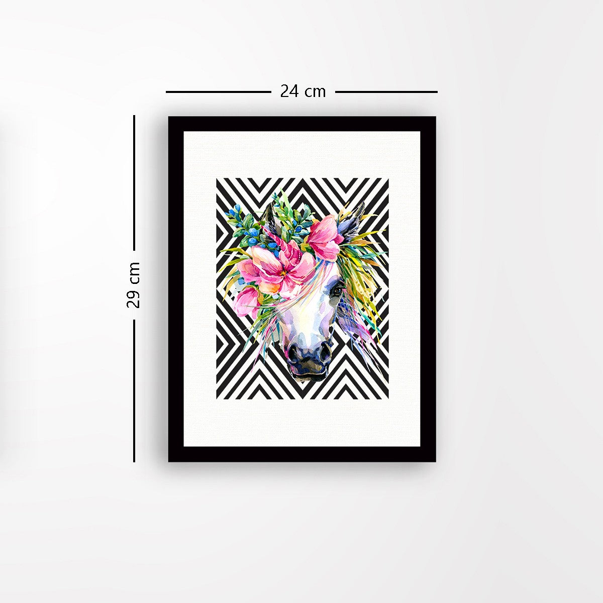 Quadro Decorativo MDF Emoldurado - Arte Multicolor 24x29cm com Moldura de Madeira 2cm