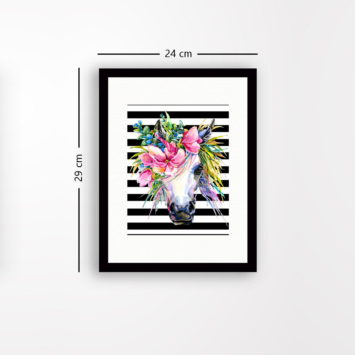 Quadro Decorativo MDF Emoldurado - Arte Multicolor 24x29cm com Moldura de Madeira 2cm